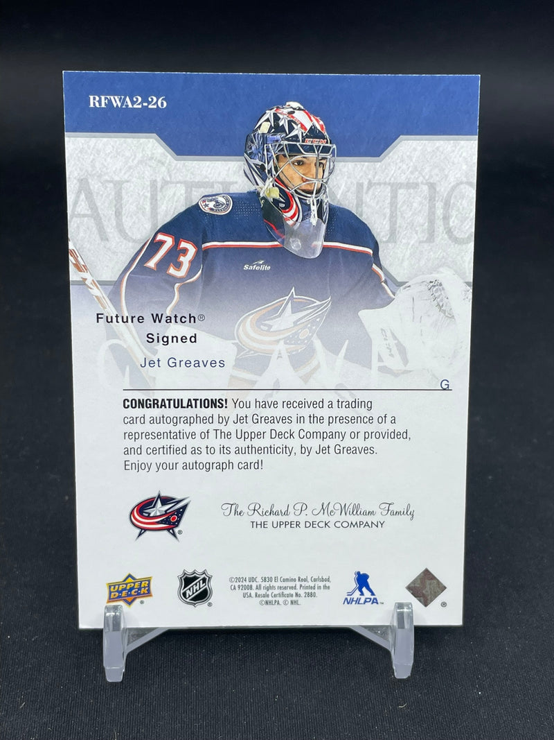 2024 UPPER DECK SP AUTHENTIC - RETRO FUTURE WATCH AUTO - J. GREAVES - #RFWA2-26 - #'D/399 - AUTOGRAPH - RC