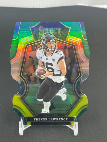 2022 PANINI SELECT - DIE-CUT GREEN/YELLOW PRIZM - T. LAWRENCE - #145