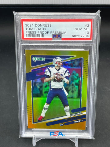 2021 PANINI DONRUSS - PRESS PROOF PREMIUM - T. BRADY - #2 - PSA 10