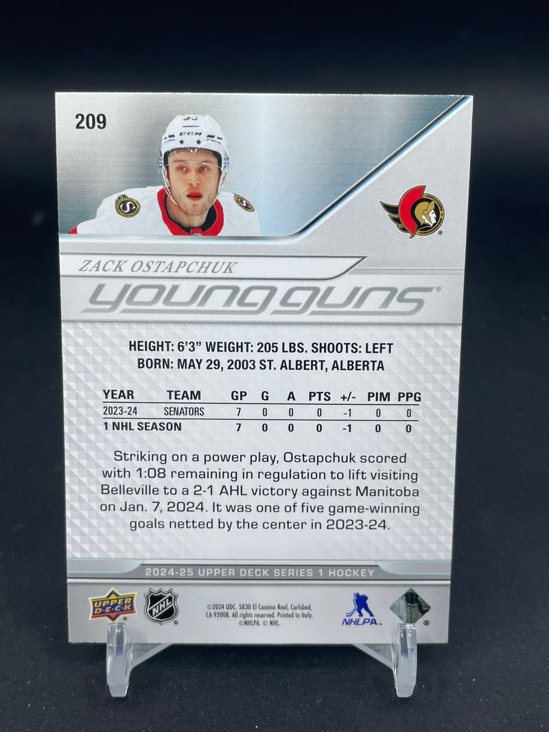 2024 UPPER DECK SERIES ONE - YOUNG GUNS - Z. OSTAPCHUK -