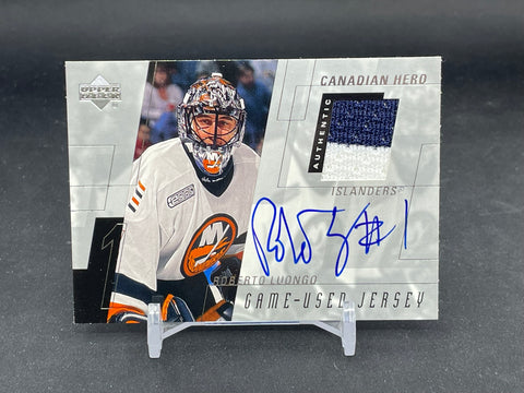 2000 UPPER DECK - GAME-USED JERSEY - CANADIAN HERO - R. LUONGO - #C-RL - RELIC - AUTOGRAPH