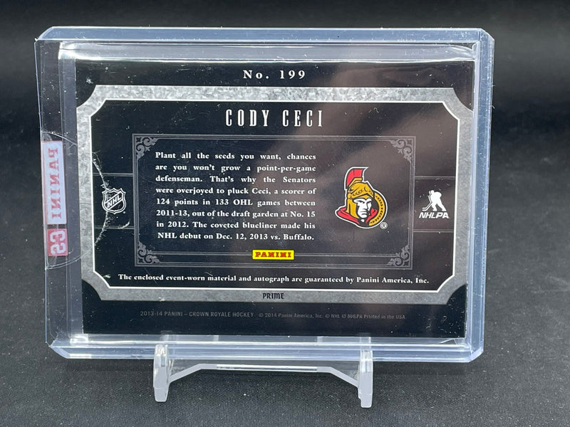2013 PANINI CROWN ROYALE - SILHOUETTE - C. CECI - #199 - #'D/99 - RELIC - AUTOGRAPH - RC