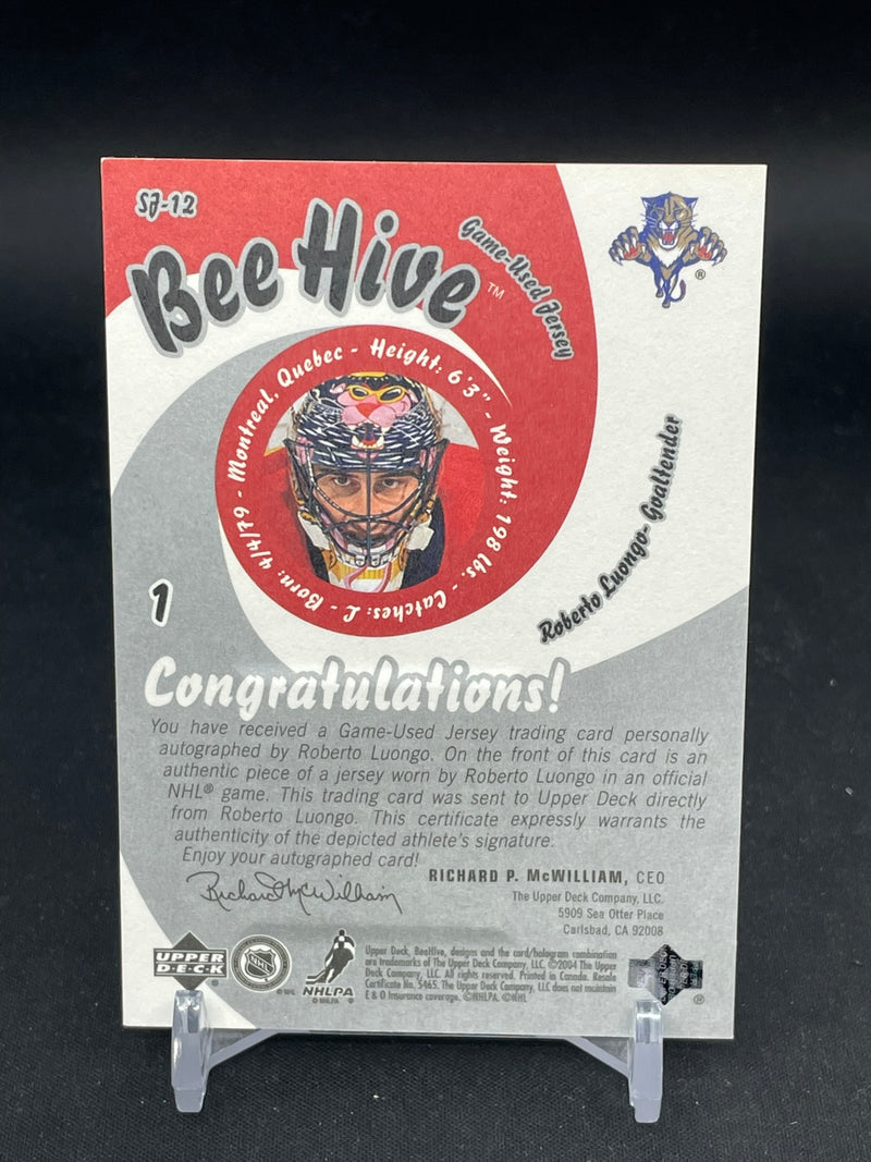 2004 UPPER DECK BEEHIVE - SIGNATURE GAME-USED JERSEY - R. LUONGO - #SJ-12 - #'D/50 - RELIC - AUTOGRAPH
