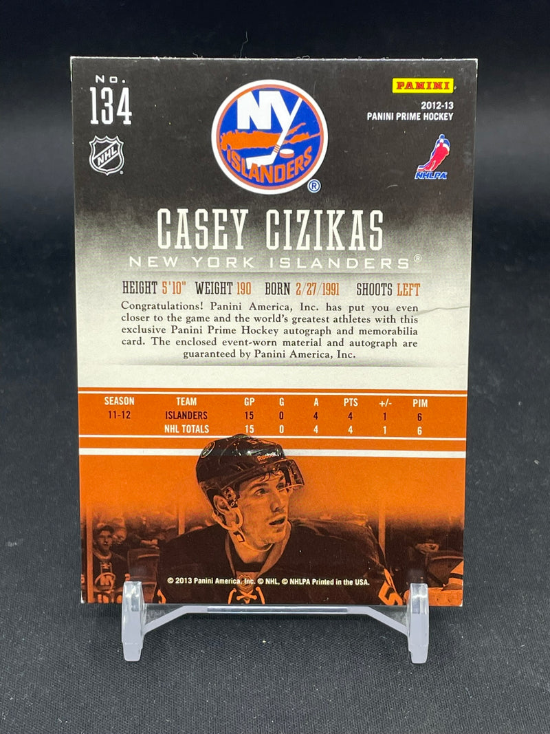 2012 PANINI PRIME - PRIME ROOKIES - C. CIZIKAS - #134 - #'D/5 - RELIC - AUTOGRAPH - RC