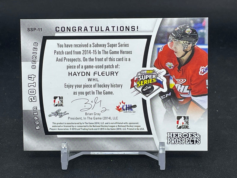 2014 IN THE GAME HEROES & PROSPECTS - SUPER SERIES - H. FLEURY - #SSP-11 - #'D/5 - RELIC