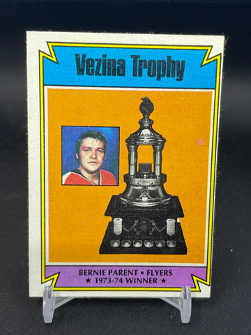 1974 TOPPS - VEZINA TROPHY - B. PARENT - #249