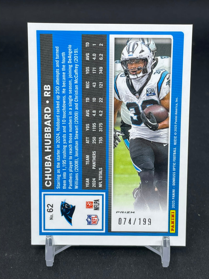 2025 PANINI DONRUSS OPTIC -  FLEX PRIZM - C. HUBBARD - #62 - #'D/199
