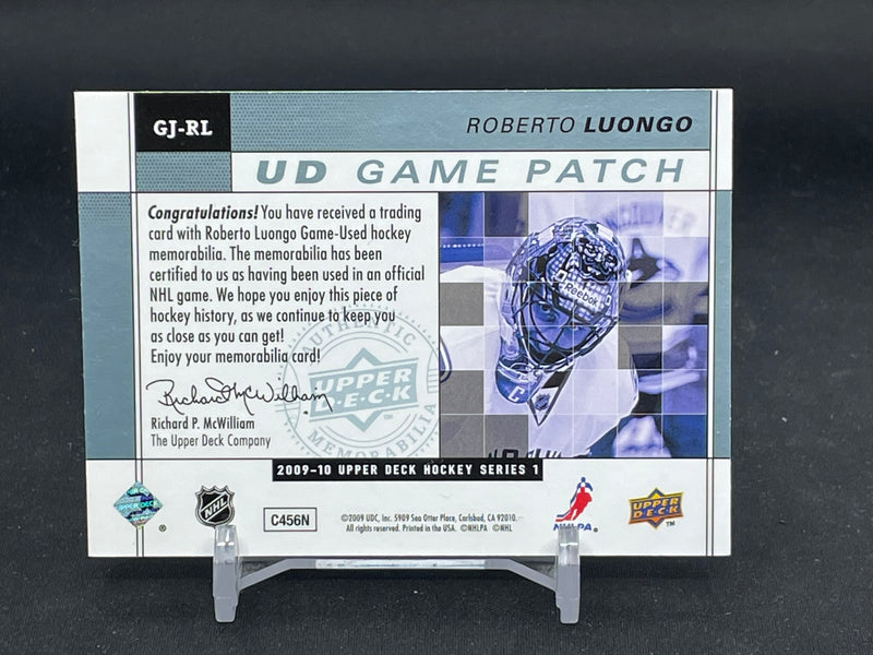 2009 UPPER DECK SERIES ONE - UD GAME PATCH - R. LUONGO - #GJ-RL - #'D/15 - RELIC