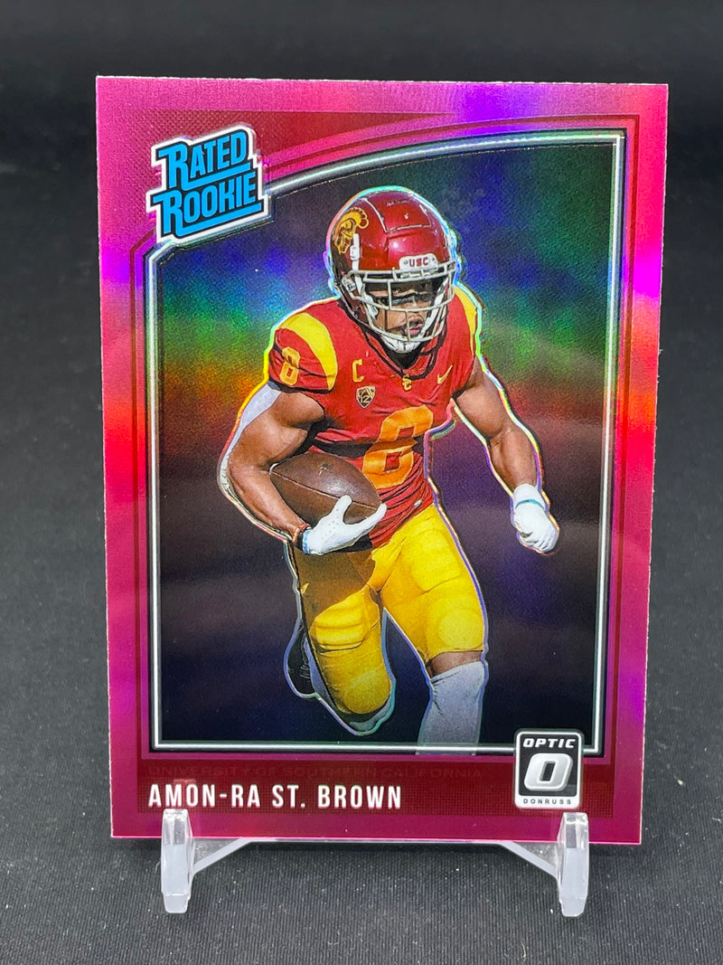 2021 PANINI CHRONICLES - DONRUSS OPTIC DRAFT PICKS - PINK PRIZM - RATED ROOKIE - A. ST. BROWN -