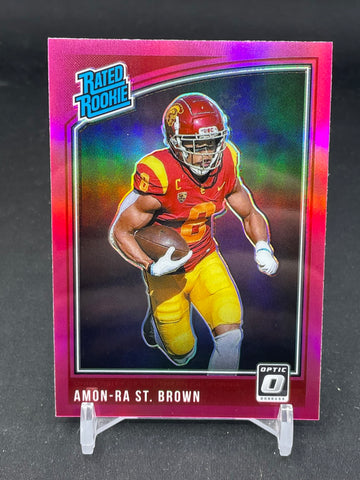 2021 PANINI CHRONICLES - DONRUSS OPTIC DRAFT PICKS - PINK PRIZM - RATED ROOKIE - A. ST. BROWN - #224 - RC