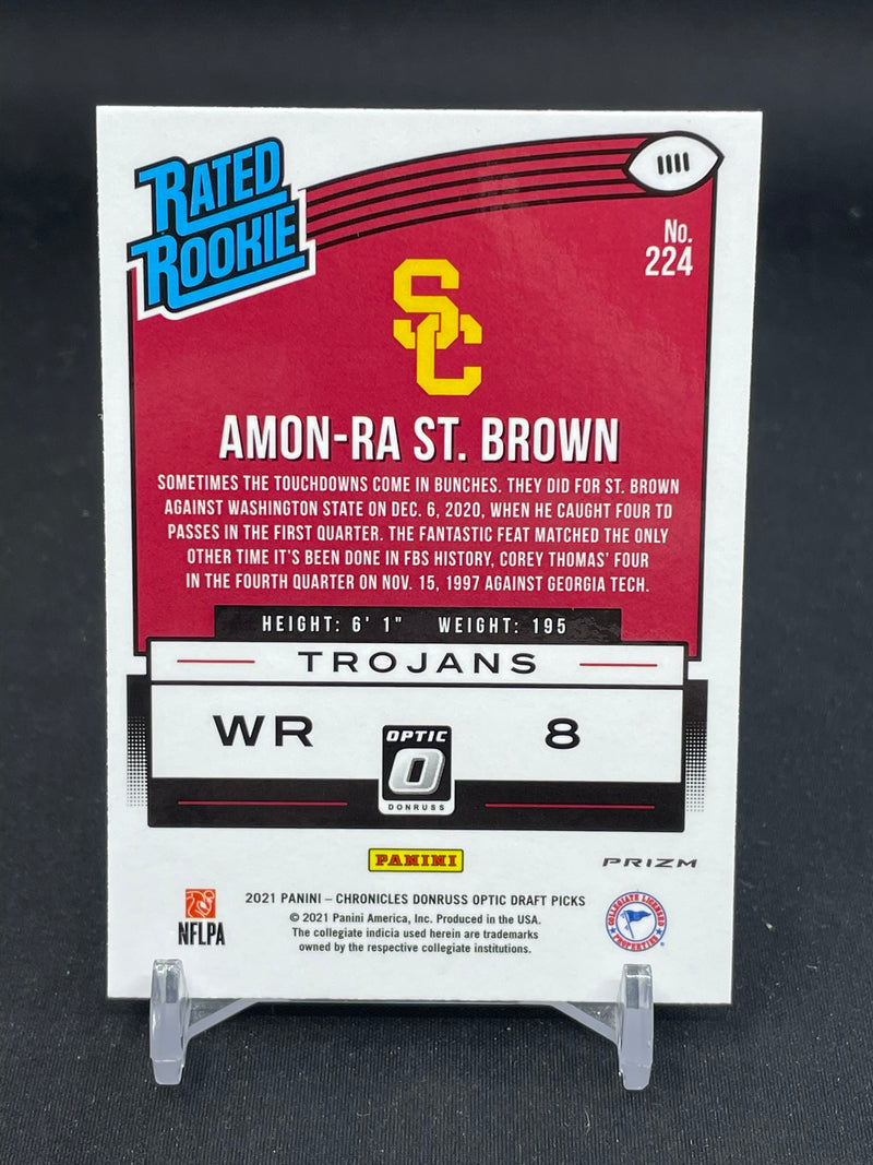 2021 PANINI CHRONICLES - DONRUSS OPTIC DRAFT PICKS - PINK PRIZM - RATED ROOKIE - A. ST. BROWN -