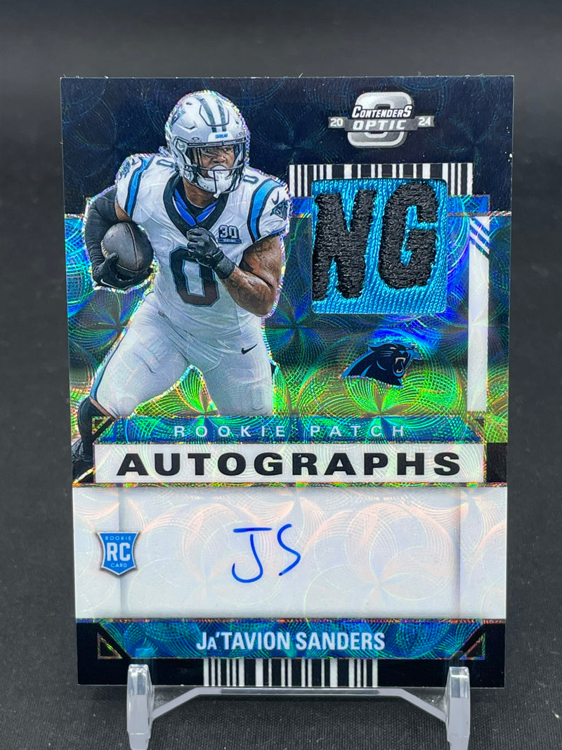 2024 PANINI CONTENDERS OPTIC - BLACK SCOPE - ROOKIE PATCH AUTOGRAPHS - J. SANDERS - #RPA-JSS - #'D/10 - RELIC - AUTOGRAPH - RC