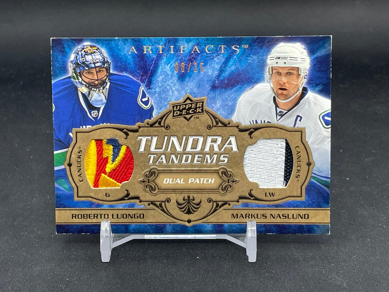 2008 UPPER DECK ARTIFACTS - TUNDRA TANDEMS - R. LUONGO / M. NASLUND - #TT-NL - #'D/35 - DUAL RELIC