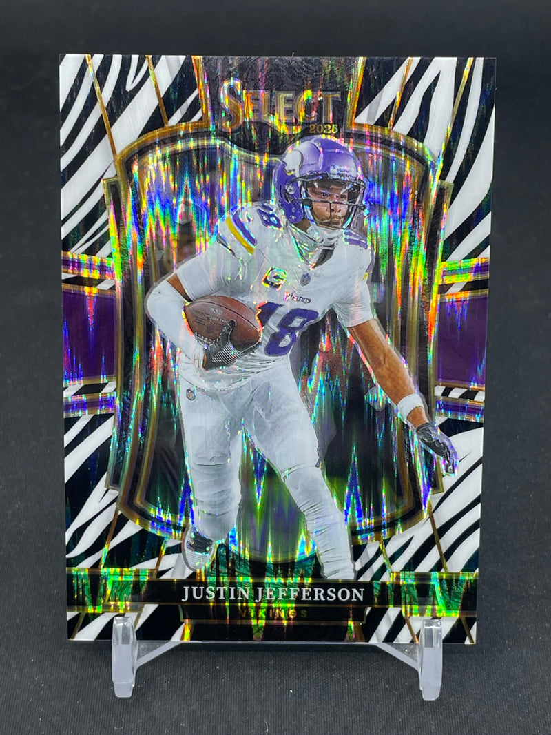 2025 PANINI SELECT - ZEBRA SHOCK PRIZM - J. JEFFERSON -