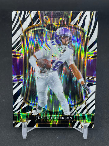 2025 PANINI SELECT - ZEBRA SHOCK PRIZM - J. JEFFERSON - #163