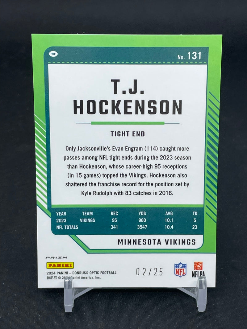 2024 PANINI DONRUSS OPTIC - BLACK PANDORA PRIZM - T. HOCKENSON - #131 - #'D/25