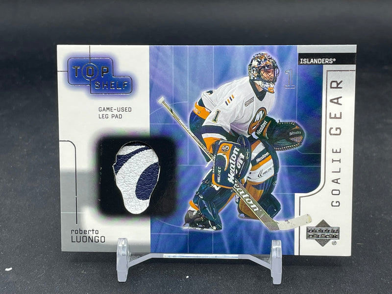 2000 UPPER DECK TOP SHELF - GOALIE GEAR - R. LUONGO -