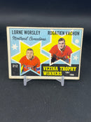 1968 O-PEE-CHEE - VEZINA TROPHY WINNERS - L. WORSLEY / R. VACHON -