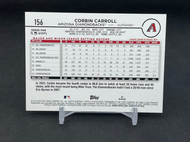 2024 TOPPS SERIES ONE - TEAM COLOR BORDER - C. CARROLL -
