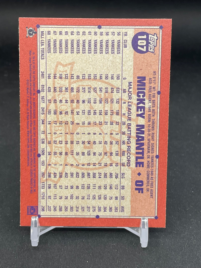 2021 TOPPS SERIES ONE - 40 YEARS OF BASEBALL - M. MANTLE -