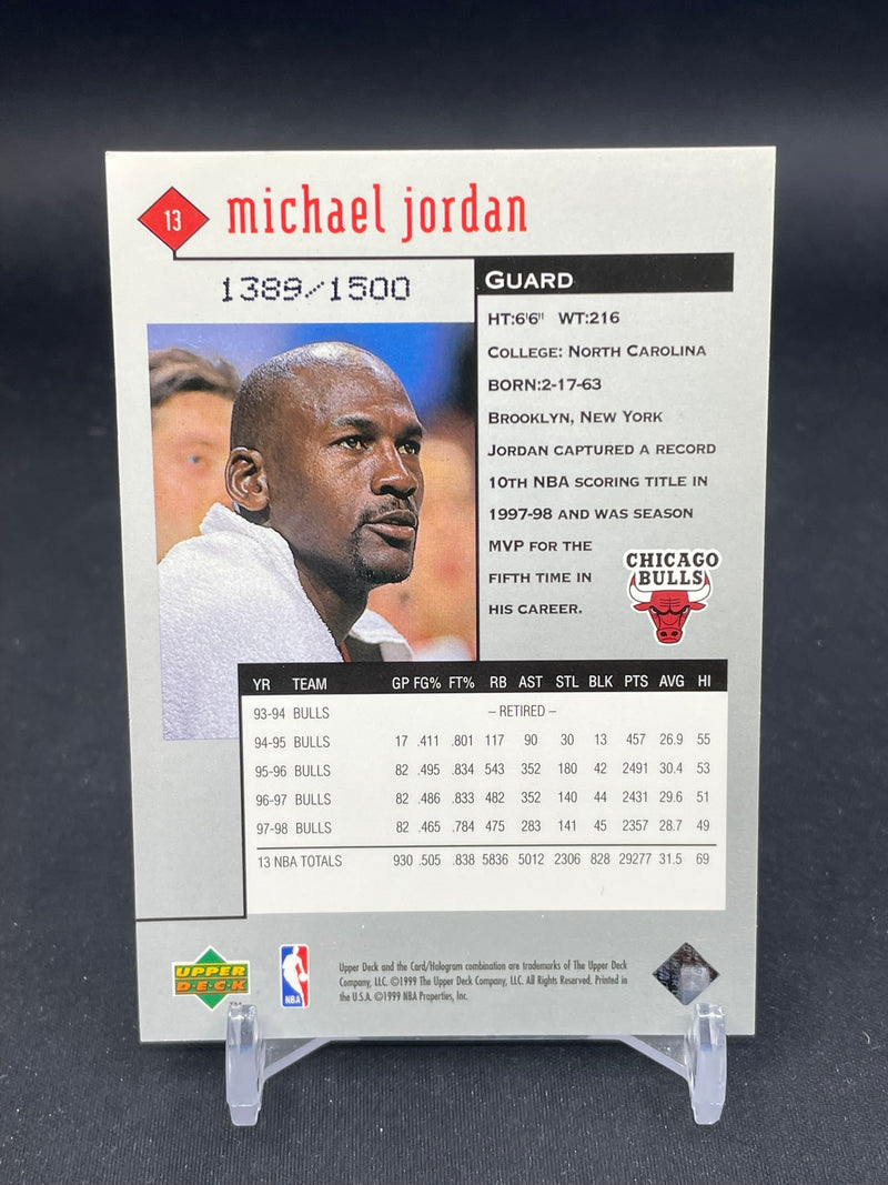 1999 UPPER DECK BLACK DIAMOND - TRIPLE DIAMOND - M. JORDAN - #13 - #'D/1500