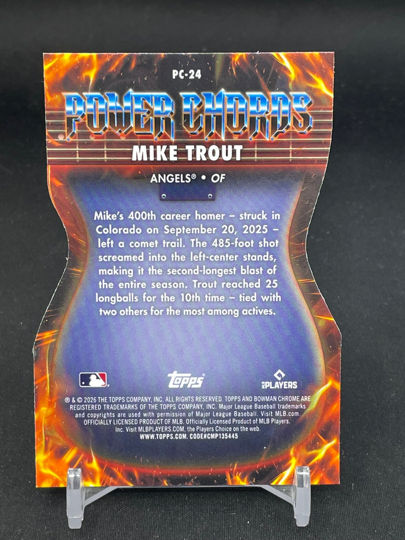2026 TOPPS BOWMAN CHROME - POWER CHORDS - M. TROUT -