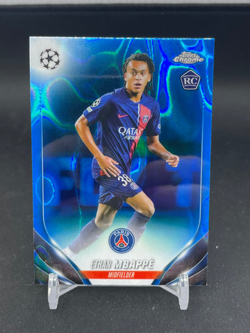 2023 TOPPS CHROME -  BLUE LAVA REFRACTOR - E. MBAPPE - #91 - RC
