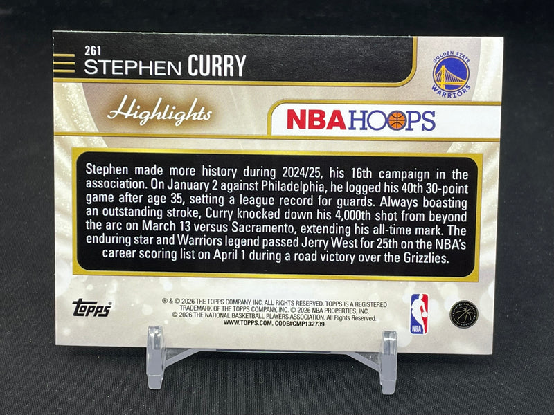2025 TOPPS NBA HOOPS - HIGHLIGHTS - S. CURRY -