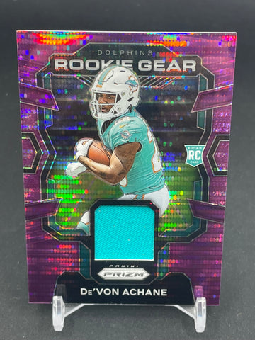 2023 PANINI PRIZM - PURPLE PULSAR - ROOKIE GEAR - D. ACHANE - #RG-DA - RELIC - RC