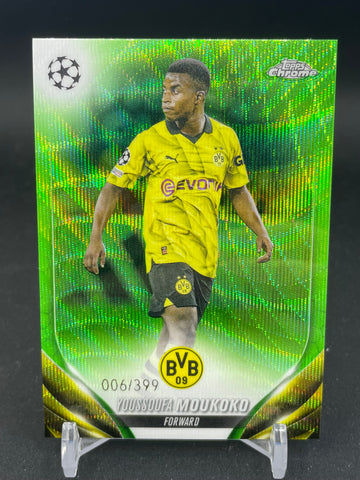 2023 TOPPS CHROME - GREEN WAVE PRIZM - Y. MOUKOKO - #157 - #'/399