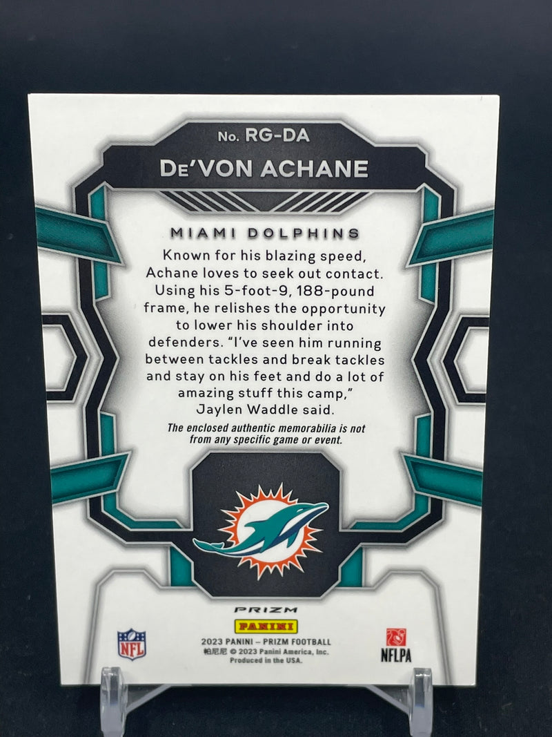 2023 PANINI PRIZM - PURPLE PULSAR - ROOKIE GEAR - D. ACHANE -