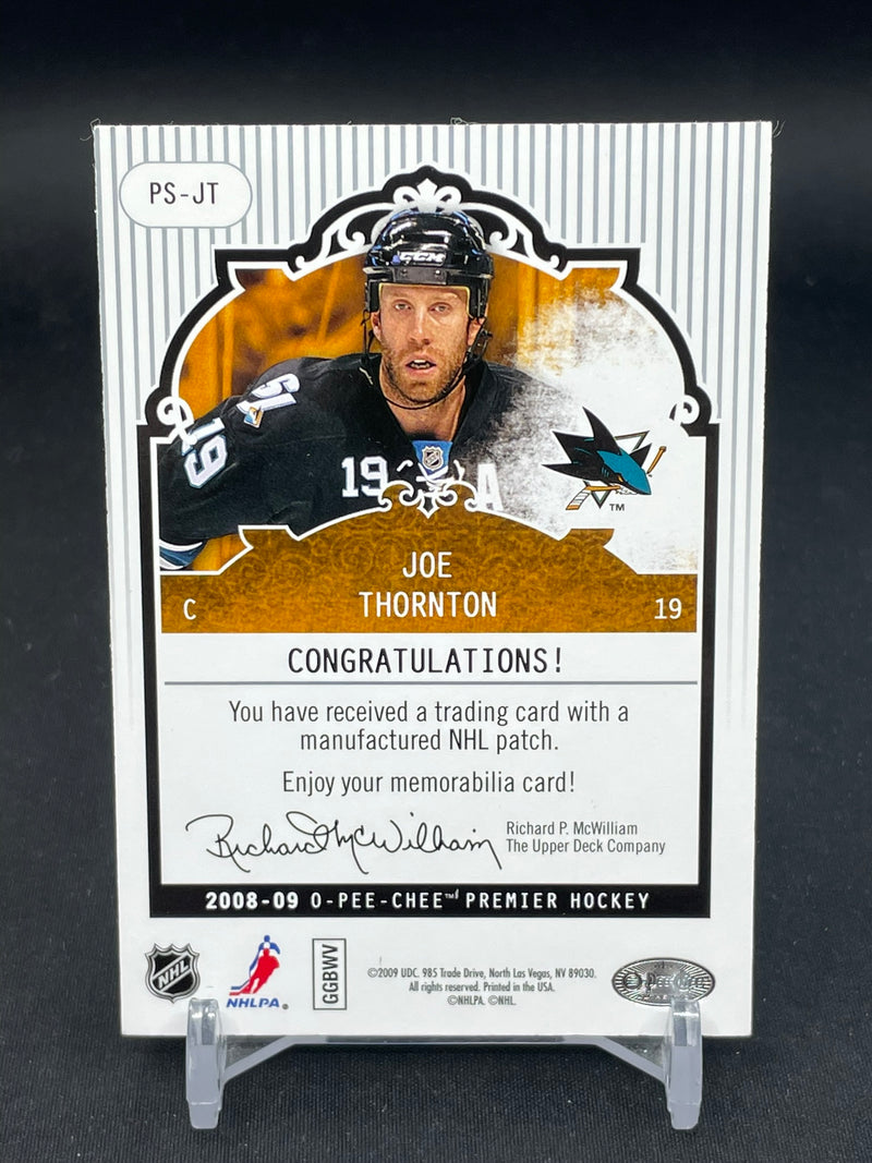 2008 UPPER DECK O-PEE-CHEE PREMIER - STITCHINGS - J. THORNTON - #PS-JT - #'D/75 - RELIC