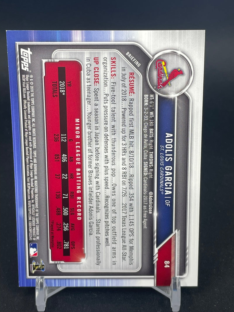 2019 TOPPS BOWMAN - SKY BLUE - A. GARCIA - #84 - #'D/499 - RC