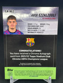 2022 TOPPS STADIUM CLUB CHROME - A. EZZALZOULI -