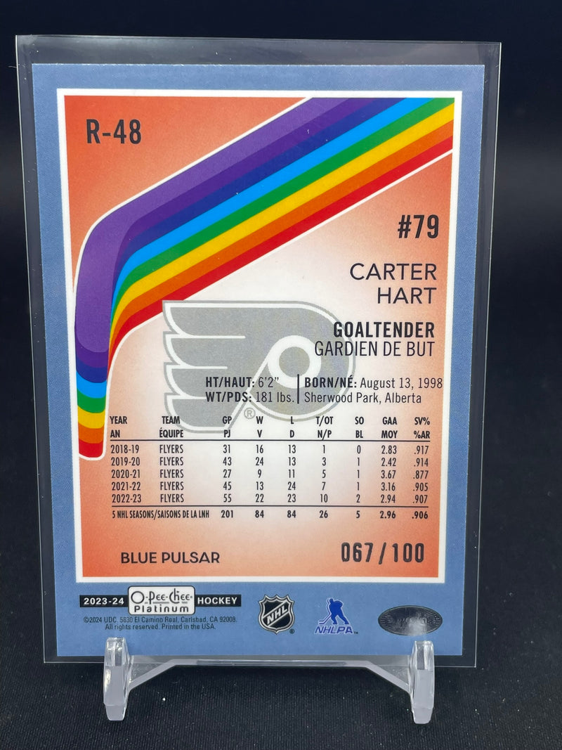 2023 UPPER DECK O-PEE-CHEE PLATINUM - BLUE PULSAR - RETRO - C. HART - #R-48 - #'D/100