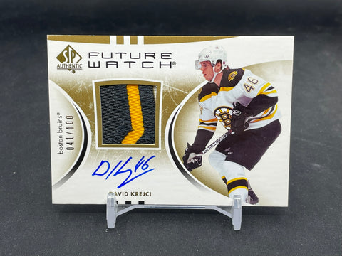 2007 UPPER DECK SP AUTHENTIC - FUTURE WATCH PATCH AUTO - D. KREJCI - #200 - #'D/100 - RELIC - AUTOGRAPH - RC