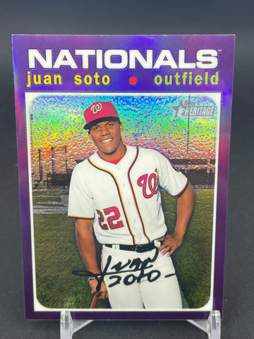 2020 TOPPS HERITAGE - PURPLE REFRACTOR HOT BOX - J. SOTO - #THC-403