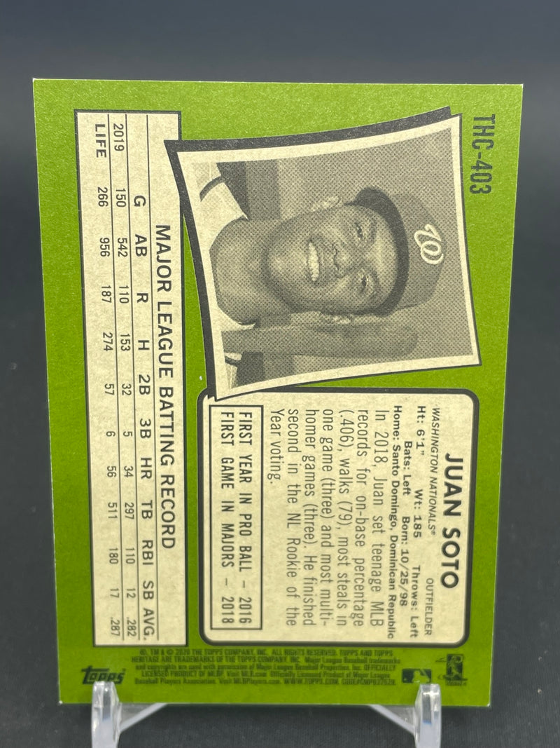 2020 TOPPS HERITAGE - PURPLE REFRACTOR HOT BOX - J. SOTO -