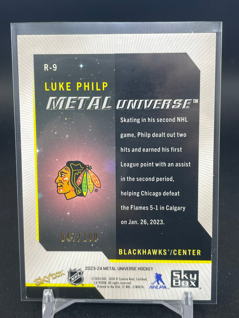 2023 UPPER DECK SKYBOX METAL UNIVERSE - RED - 2008-09 ROOKIE RETROS - L. PHILP - #R-9 - #'D/100