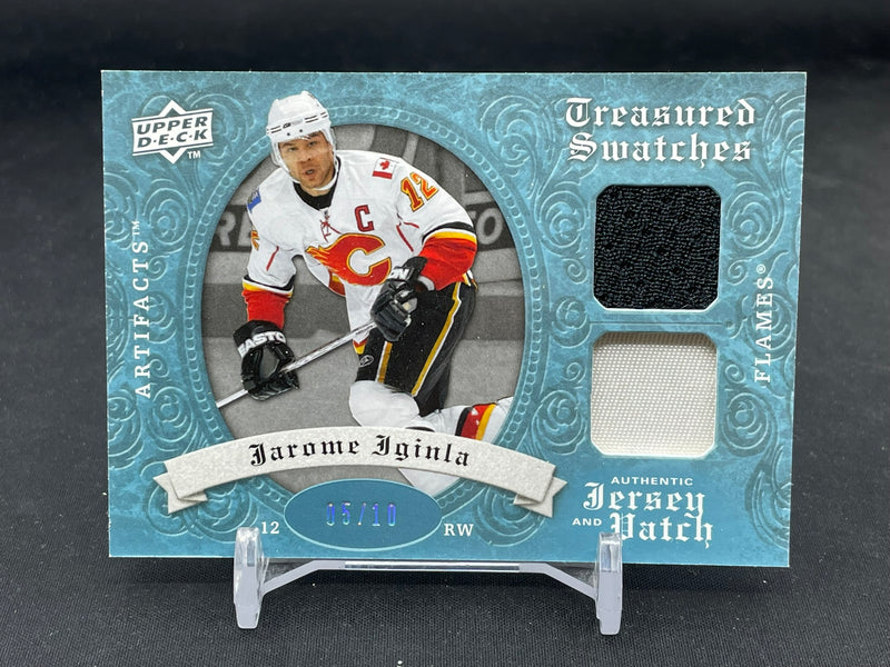 2008 UPPER DECK ARTIFACTS - TREASURED SWATCHES - J. IGINLA - #TSD-JI - #'D/10 - DUAL RELIC