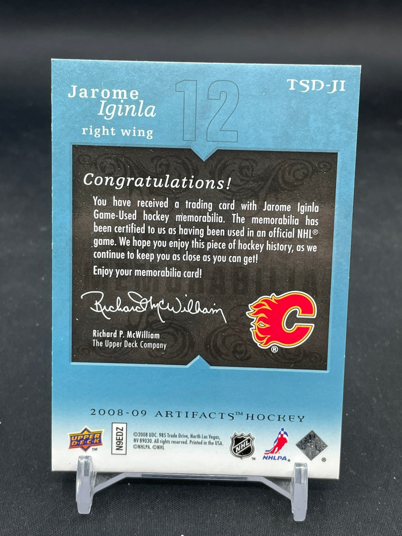 2008 UPPER DECK ARTIFACTS - TREASURED SWATCHES - J. IGINLA - #TSD-JI - #'D/10 - DUAL RELIC