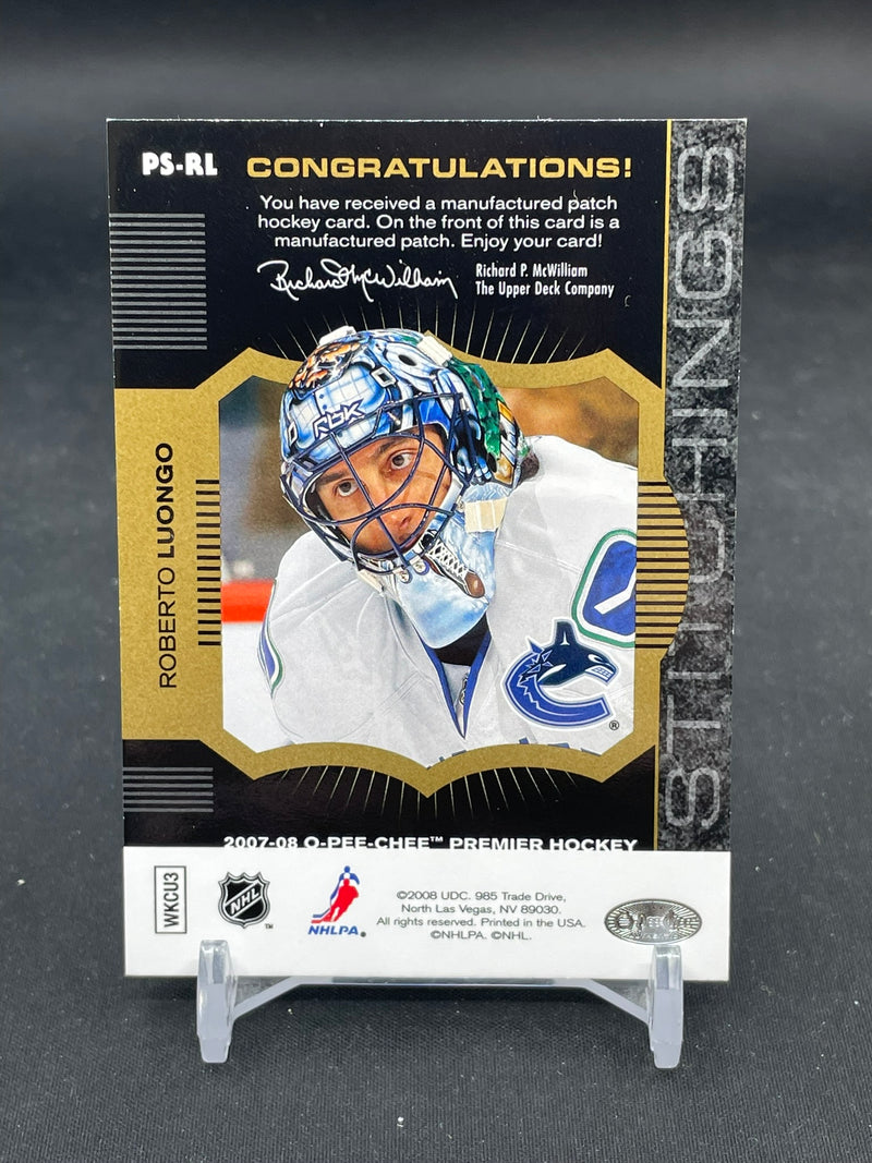 2007 O-PEE-CHEE - GOLD - PREMIER STITCHINGS - R. LUONGO - #PS-RL - #'D/25 - RELIC