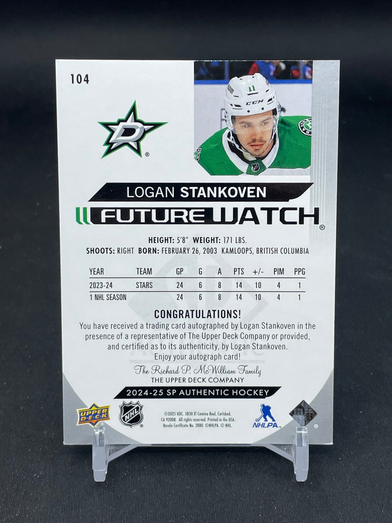 2024 UPPER DECK SP AUTHENTIC - FUTURE WATCH AUTO - L. STANKOVEN - #104 - #'D/999 - AUTOGRAPH - RC