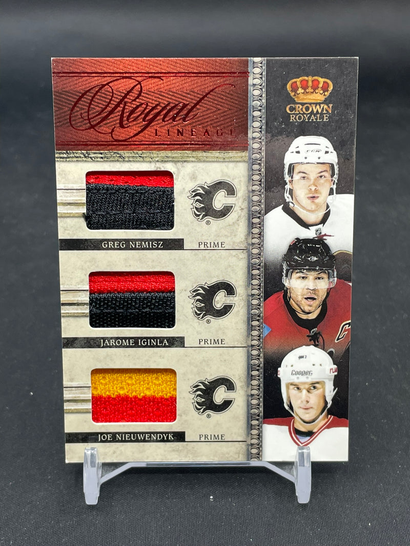 2011 PANINI CROWN ROYALE - ROYAL LINEAGE - G. NEMISZ / J. IGINLA / J. NIEUWENDYK -