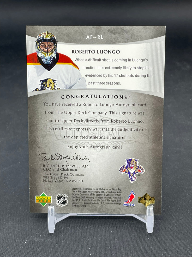 2005 UPPER DECK ARTIFACTS - AUTOFACTS - R. LUONGO - #AF-RL - #'D/50 - AUTOGRAPH