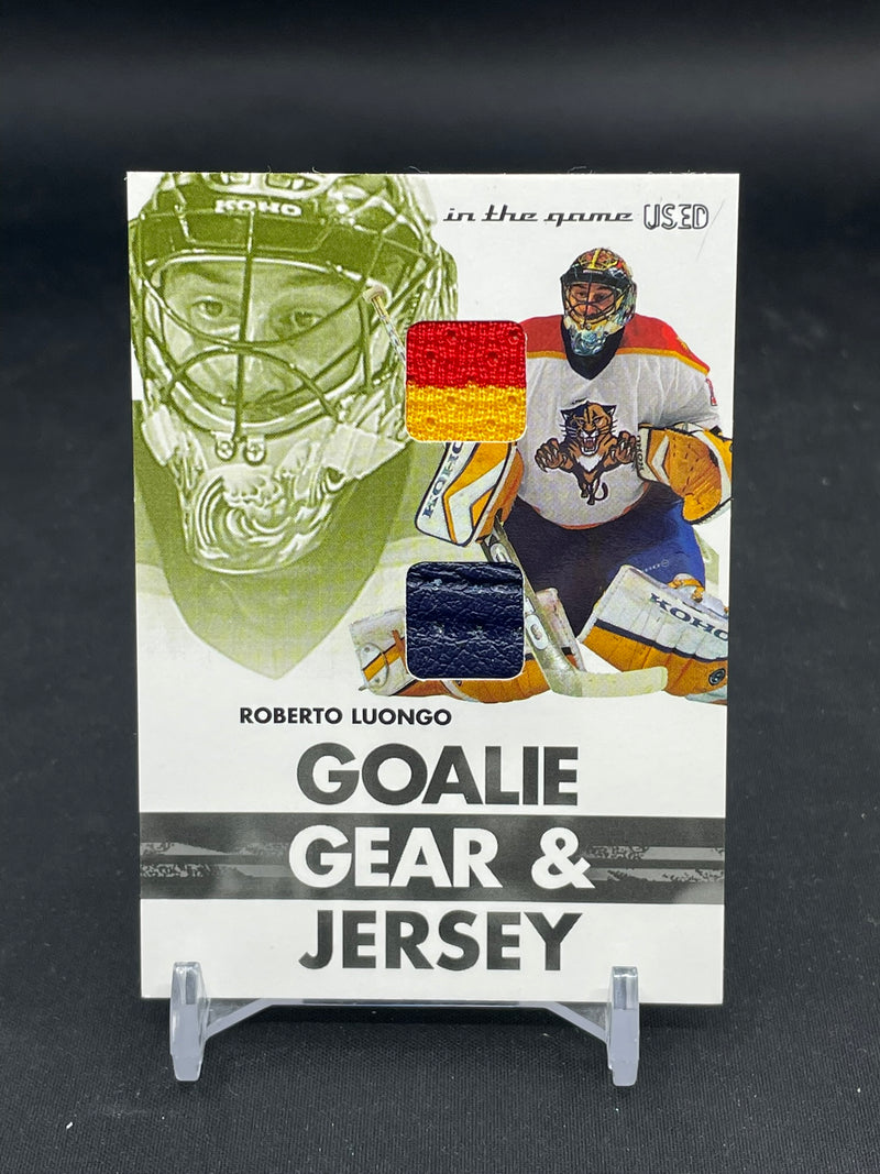 2003 IN THE GAME USED - GOALIE GEAR & JERSEY - R. LUONGO -