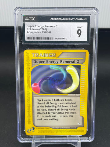 POKEMON - AQUAPOLIS - SUPER ENERGY REMOVAL 2 - #134 - CGC 9