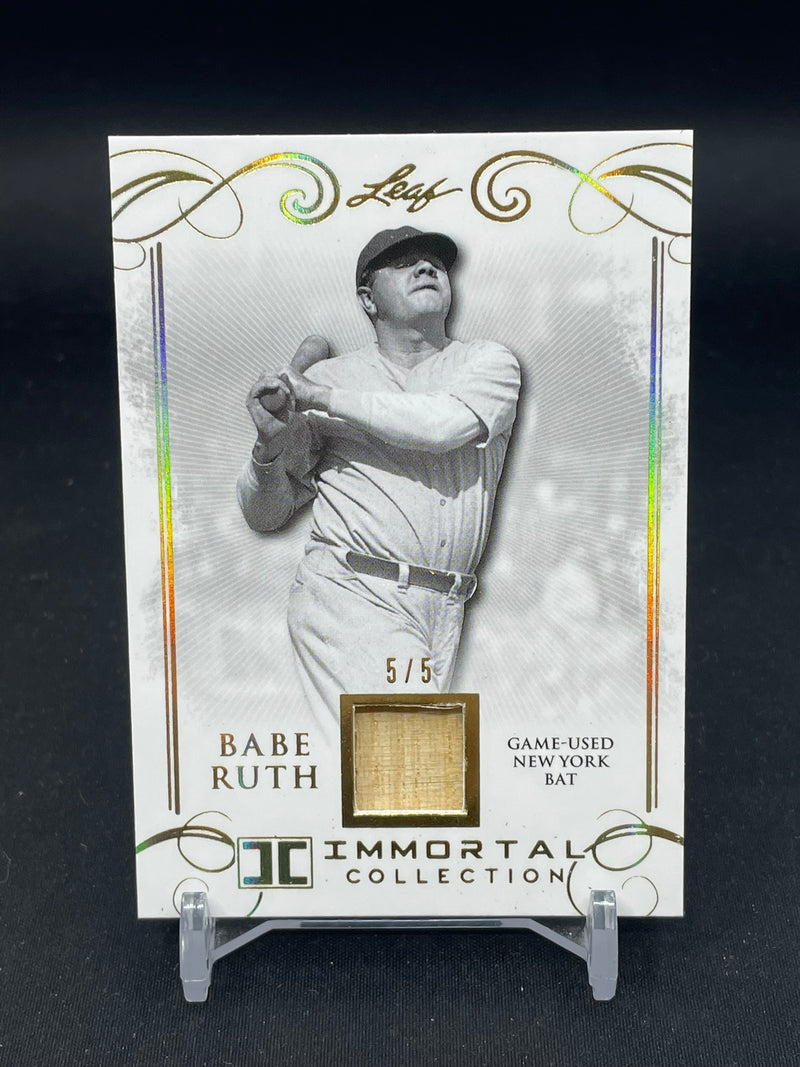 2017 LEAF IMMORTAL - GOLD - B. RUTH - #YB-11 - #'D/5 - RELIC