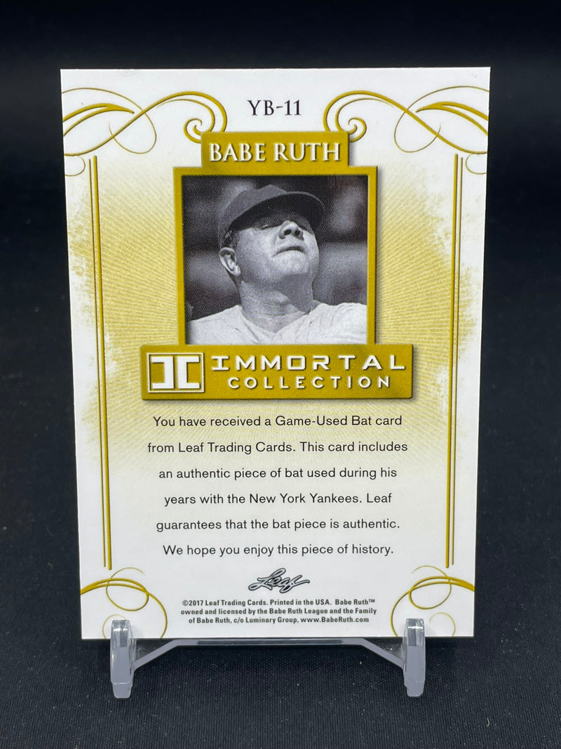2017 LEAF IMMORTAL - GOLD - B. RUTH - #YB-11 - #'D/5 - RELIC