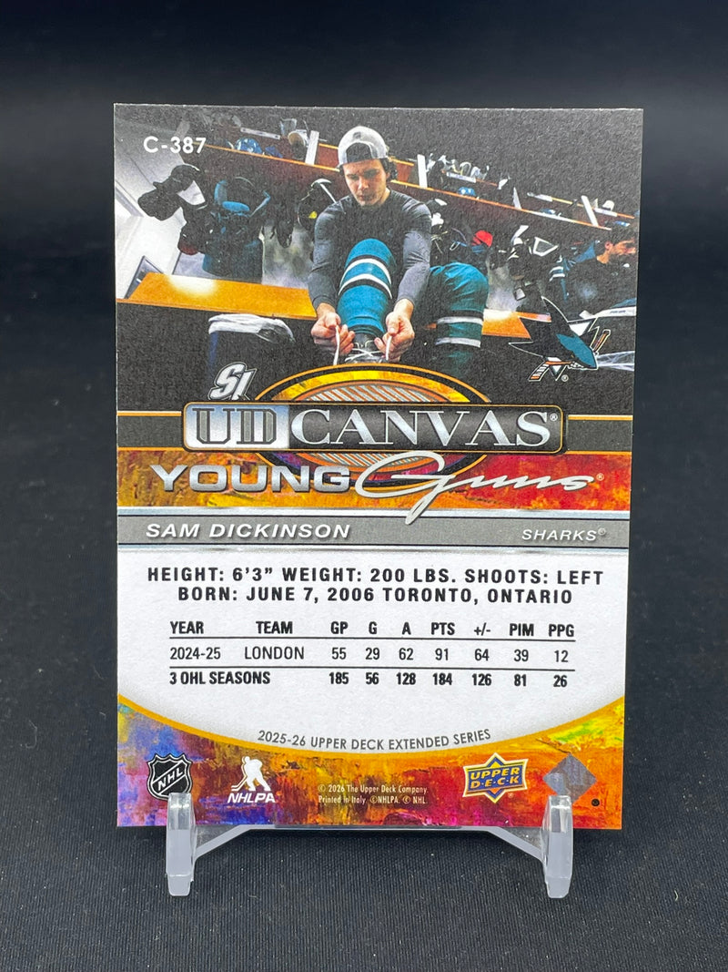 2025 UPPER DECK EXTENDED SERIES - UD CANVAS - YOUNG GUNS - S. DICKINSON -